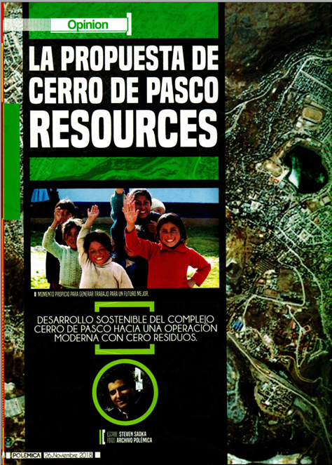 The Proposal of Cerro de Pasco Resources - November 2018